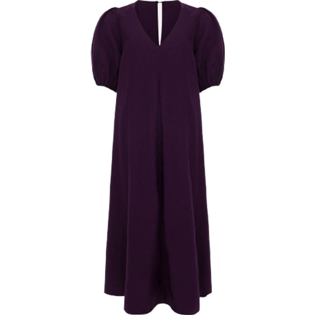 Phase Eight Women's Lotty Puff Sleeve Midi Dress - Purple - 16