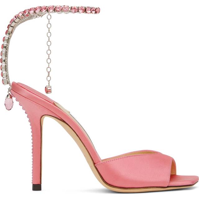 Jimmy Choo Pink Saeda 100 Heeled Sandals - Candy Pink - IT 34.5