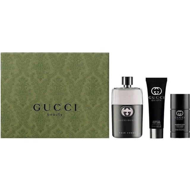 Gucci Guilty Pour Homme Gift Set 90ml EDT Spray + 75ml Deodorant Stick + 50ml Shower Gel