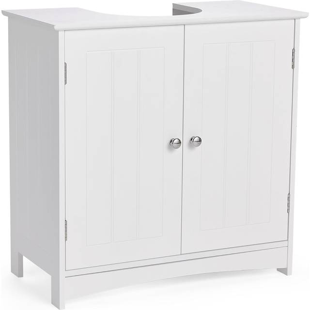 Caicos Tongue & Groove Under Sink Cabinet - White (60cm H X 60cm W X 30cm D)