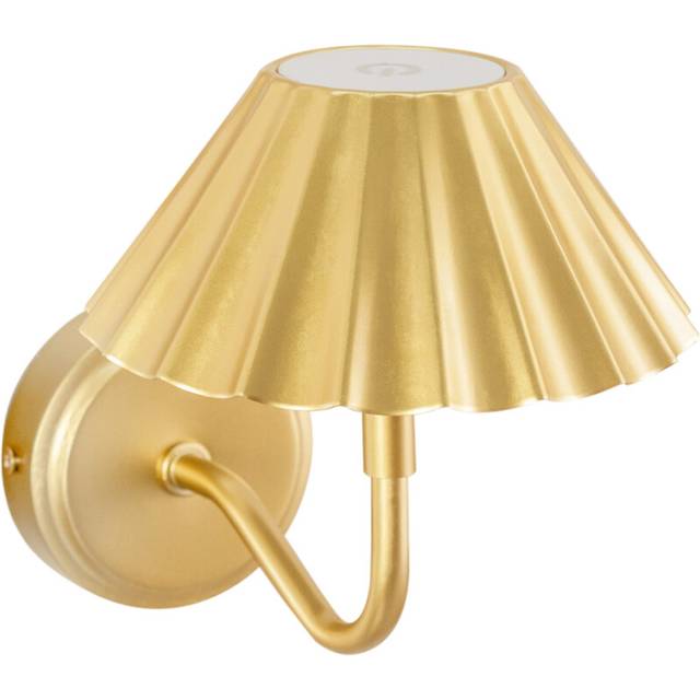ValueLights Avery Gold Rechargeable Easy Fit LED Wall Light - 16.5 x 19.5 x 14.7cm