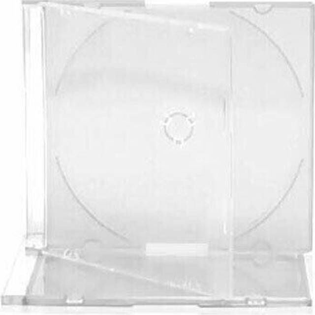 10 x slimline single cd dvd jewel cases clear tray 5.2mm high quality