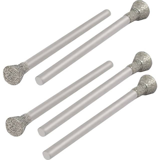 2.35mmx5mm Diamond Coated Inverted Cone Mounted Points Grinding Bits 5pcs
