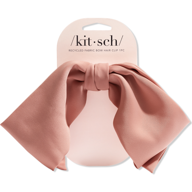 Kitsch Recycled Fabric Bow Hair Clip Terracota