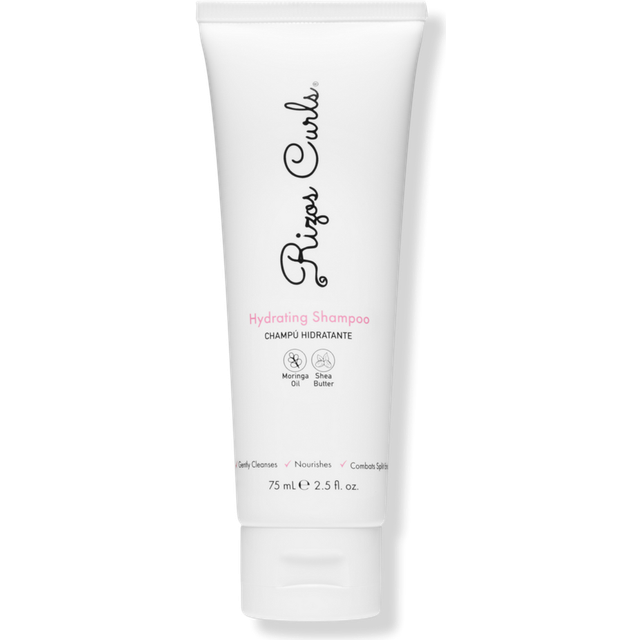 Rizos Curls Travel Hydrating Shampoo  Gently Cleanse  Deeply Moisturizes & Nourishes Scalp  Soft & Healthy Hair from Shea Butter & Moringa Oil  2.5 oz