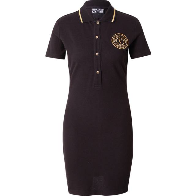 Versace Jeans Couture, Klänning, Dam, S, Bomull, Klänning med broderad logotyp