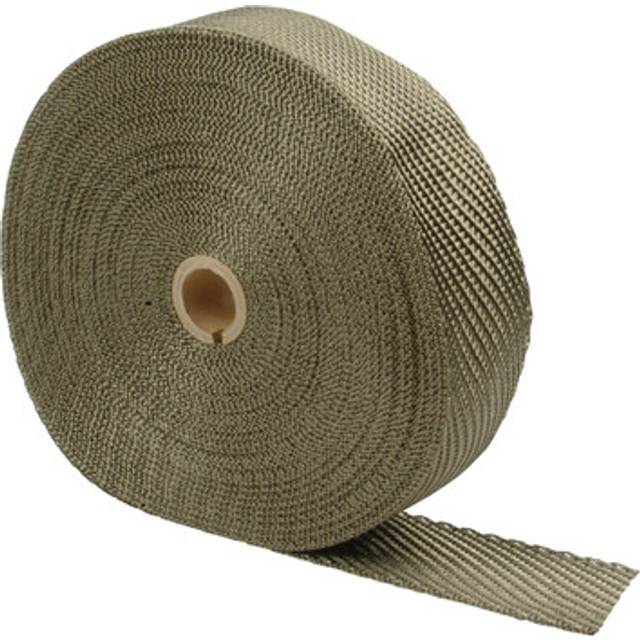 "Design Engineering Titanium Exhaust Heat Wrap with Lava Rock Technology - 1"""" x 100' - Heat Wrap for Exhaust Pipes  Pliable Exhaust Wrap Tape  Withsta"