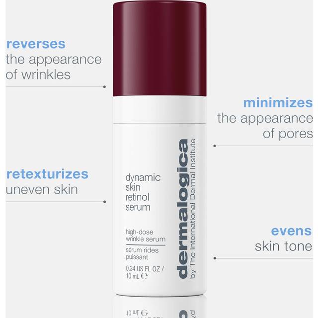 Dermalogica Dynamic Skin Retinol Facial Serum with Multi-Retinoid Complex  Skin Retexturizing and Improving Skin Health  0.34 lf oz