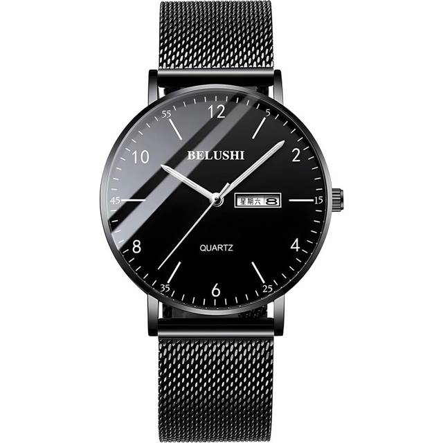 Men's Quartz Watch: Sleek, Ultra-Thin Design, Calendar Function, 30m Water Resistance, Adjustable Length, Ideal Gift and Stylish Accessory for Work