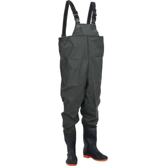 vidaXL Chest Waders with Boots Dark Green Size 46