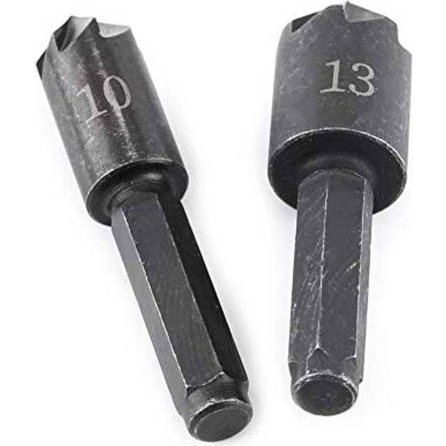 2pcs 7 Flute 82 Degrees 1/4Inch Hex Shank Countersink Bit,Chamfer Tool Woodworking Countersink Countersink Cutter Carbon Steel Woodworking Tools for