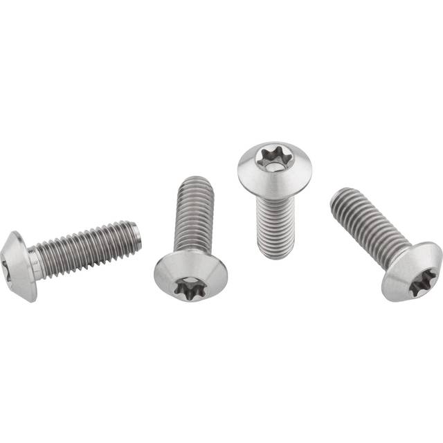 Wolf Tooth Titanium Bottle Cage Bolts Low Profile Silver