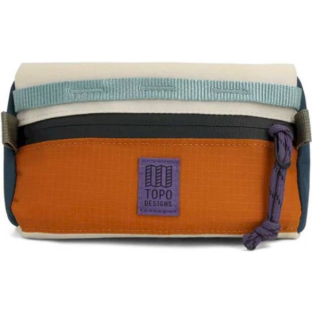 Topo Designs Bike Bag Mini Mountain - Cykelstyrväska Pond Blue / Spice Unik storlek