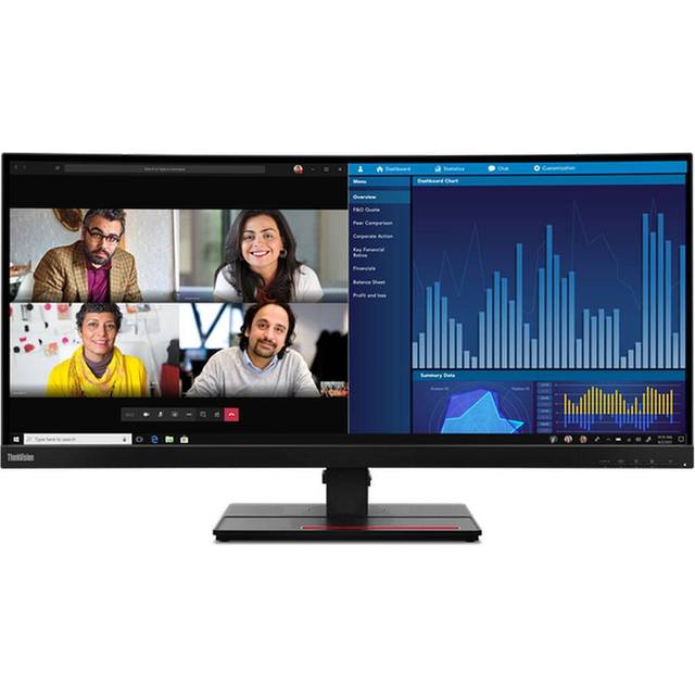 Lenovo ThinkVision P34w-20 LED display 86,7 cm (34.1") 3440 x 1440 pixlar Wide Quad HD Svart