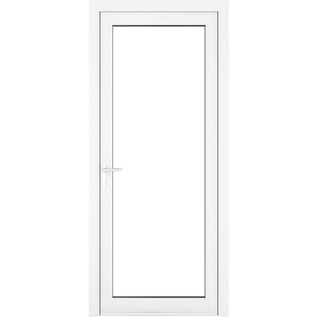 Crystal uPVC Triple Glazed Door Full Glass Right hand White Clear Glass 920x2090mm - Crystal-Direct - 209 x 92 x 7cm