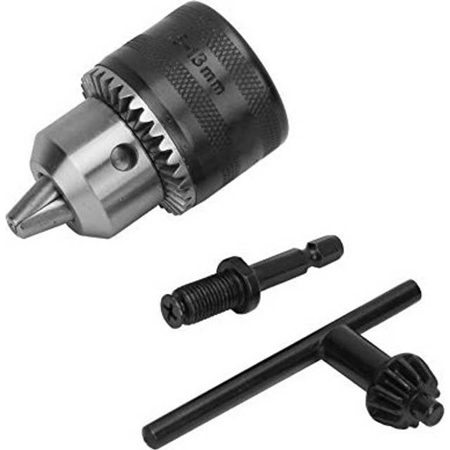 Drill Chuck, Light Type 1.5-13MM 3/8-24UNF Drill Chuck Tool Kit + 1/4 Hex 3/8 Threaded Extension Rod +Key