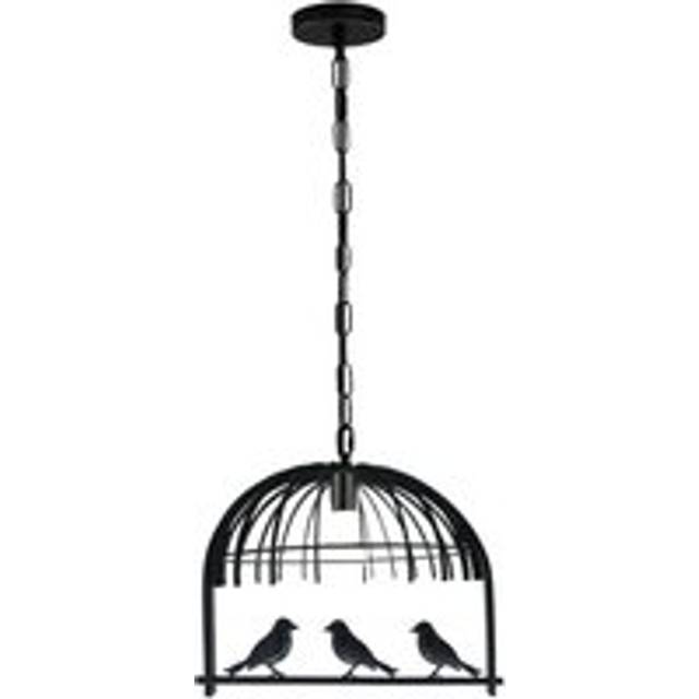 Bird Cage Design Hanging Pendant Light With Chain~1281 - Without Bulb - Black