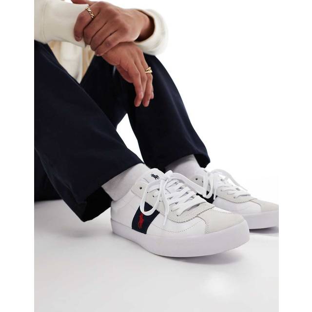Polo Ralph Lauren Court Trainer - White - White/Navy/Red - 7