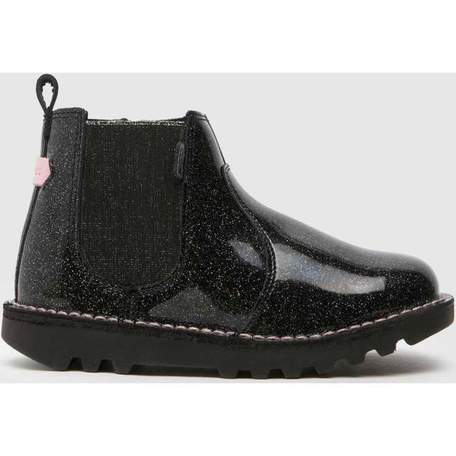 Kickers Black Kick Chelsea Galactic Girls Toddler Boots