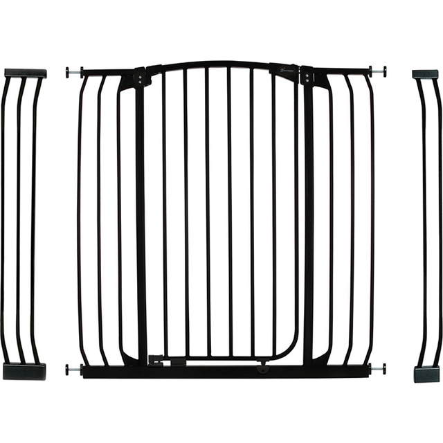 Dreambaby Chelsea Xtra-Tall & Xtra-Wide Security Gate 97.5-106cm - Black 126-135cm (9 + 18cm Extension)