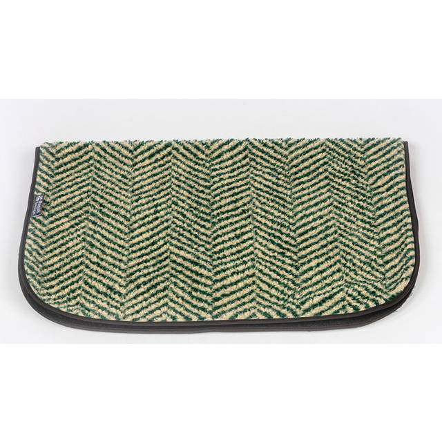 Fleece Herringbone Blanket - Green (143cm L x 95cm W)