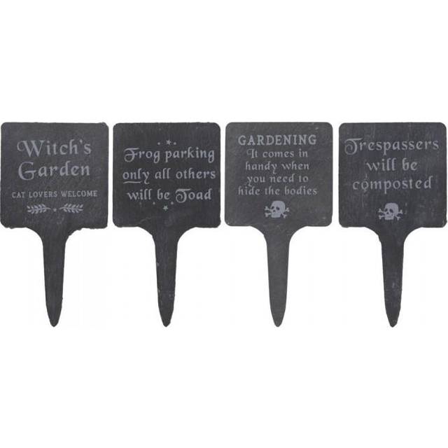 Something Different Gothic Garden Plaque Set (Pack of 4)
