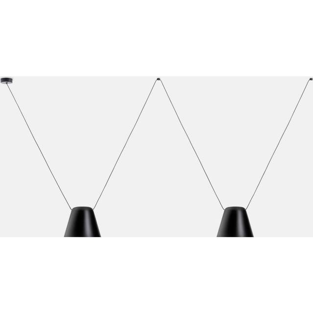 Leds-C4 Attic - Decorative Hanging Ceiling Pendant Matt Black 2x E27 / 175cm x 400cm