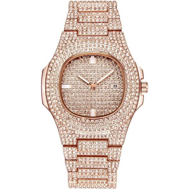 VEANXIN Watches for Women Men Brand Luxury Style Diamond Watch Hip Hop Date Quartz Unisex Wristwatch
