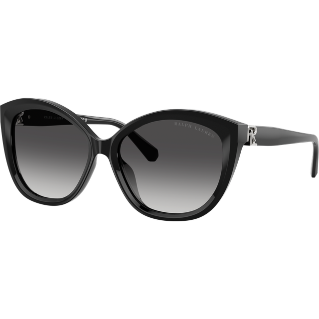 Ralph Lauren Kvinna RL8225U 50018G Solglasögon Acetat Svart Grå Fjäril Normal Skuggad