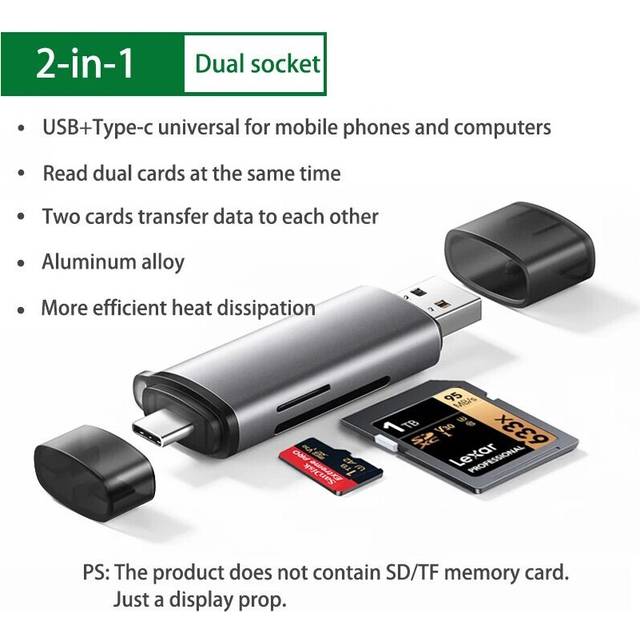 Card Reader USB3.0&USB C to SD MicroSD TF Thunderbolt 3 For Phone PC Laptop Accessories Smart Memory Cardreader SD Card Adapter