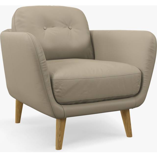 John Lewis Arlo Leather Armchair, Light Leg