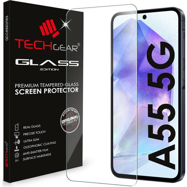 Genuine techgear tempered glass screen protector for samsung galaxy a55 5g / a55