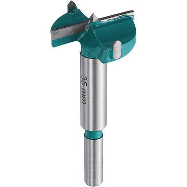 Forstner drill bit 1-3/8" (35mm) carbide wood hinge hole opener round shank