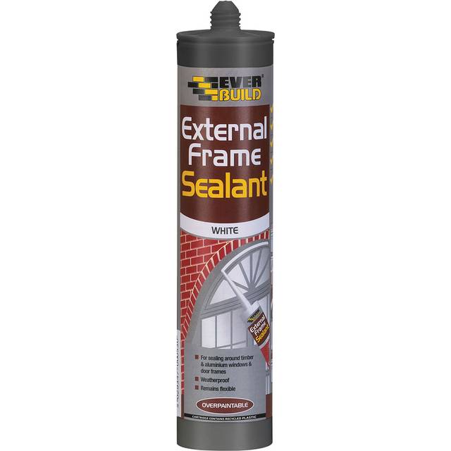 Everbuild Window & Door External Frame Sealant 290ml in White Acrylic