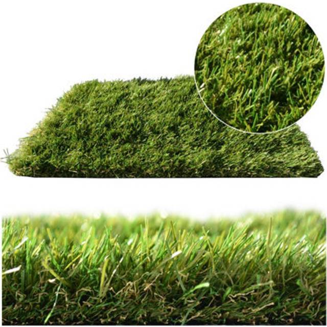 Velvet 40mm Super Soft Artificial Grass-2m(6'6") X 2m(6'6")-4m² - Green - One Size