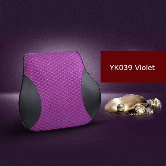 (YK039 Violet 1pcs) 1PCS memory foam cute car seat headrest pillow solid for the neck rest