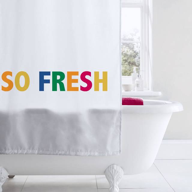 Elements So Fresh Shower Curtain - White