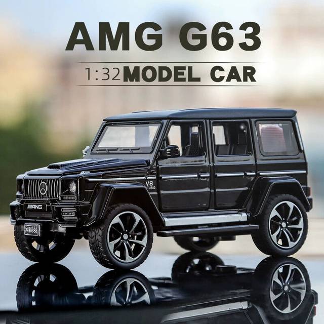 (white) 1:32 Mercedes Benz Brabus G63 Miniatures Off-road SUV Alloy Metal Diecast