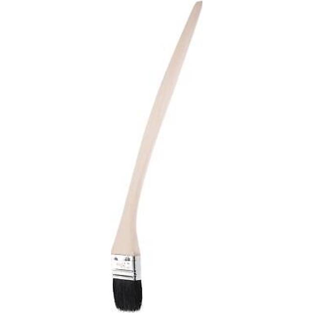 Bent Radiator Paint Brush 17 Length 2 Width Bristle Long Wood Handle