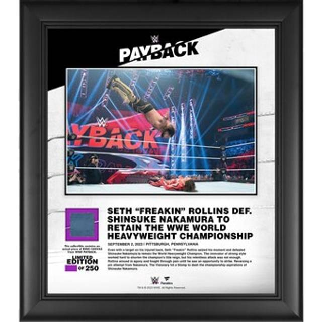 Seth "Freakin" Rollins WWE Framed 15" x 17" 2023 Payback Collage with a Piece of Match-Used Canvas - Limited Edition of 250