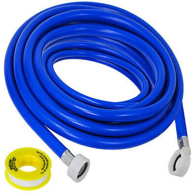 Universal 5m Cold Water Fill Hose + PTFE Tape for Dishwasher & Washing Machine (Extra Long 5 metres, Blue)