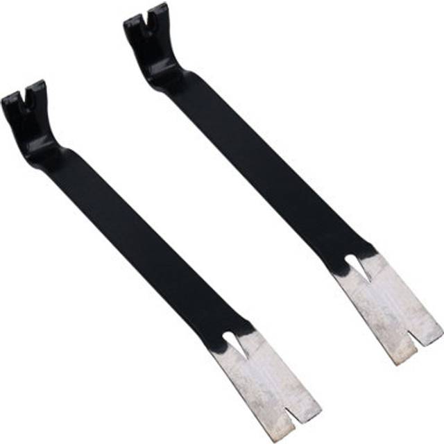15” Flat Nail Pry Bar Utility Puller Crowbar Lever With Nail Removal Slots 2pc