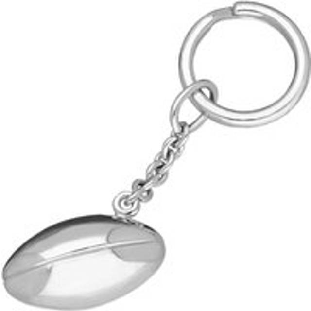 Sterling Silver Rugby Ball Keyring