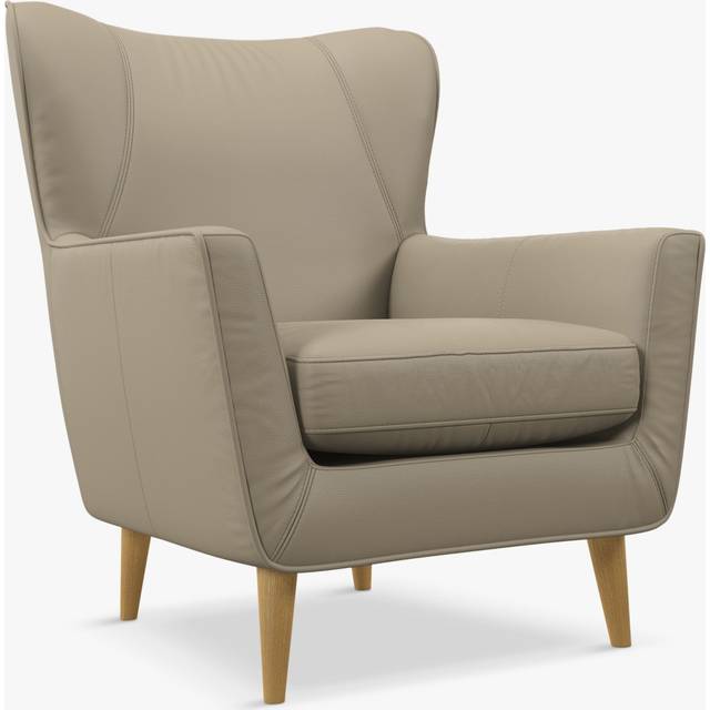 John Lewis Thomas Leather Armchair, Light Leg