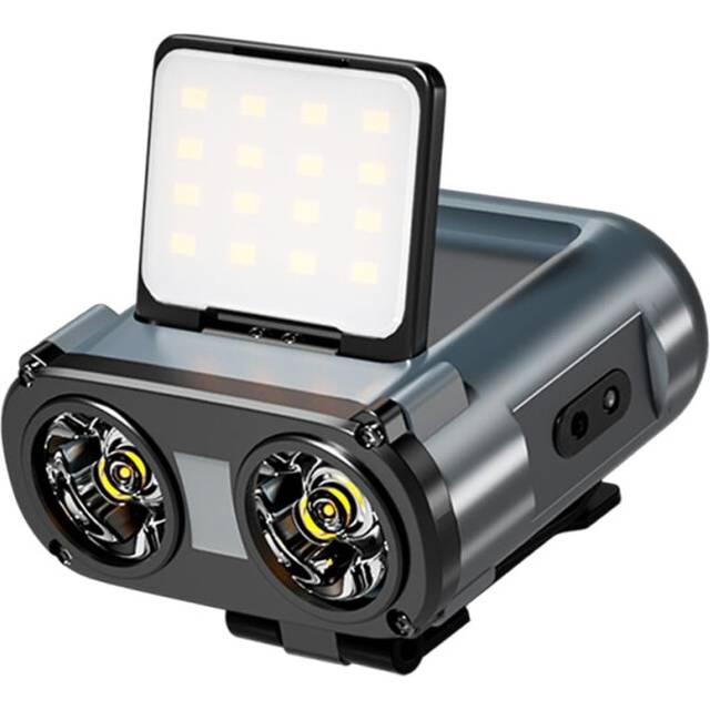 Chronus CHRONUS Headlamp Rechargeable - 90 COB LED, 5 Modes, IPX5 Water-Resistant - Black
