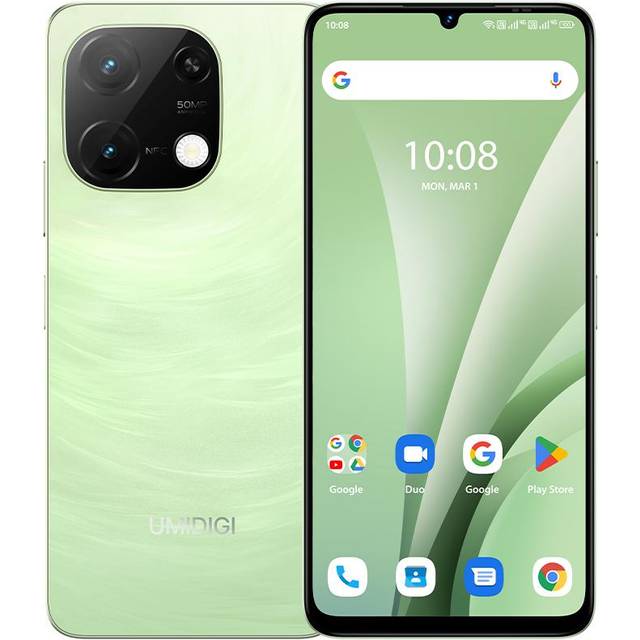 UMIDIGI G9C Smartphone 6.75” Android 14 NFC 90Hz 6G 128G 50MP AI Camera 5000mAh AI Face Unlock Helio G36 Cellphones 6G+128G grön