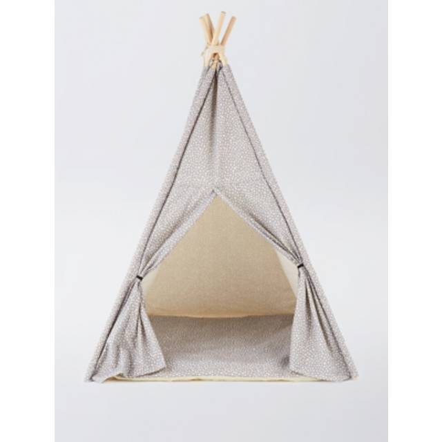 George Home Grey Polka Dot Teepee Foam Dog Bed