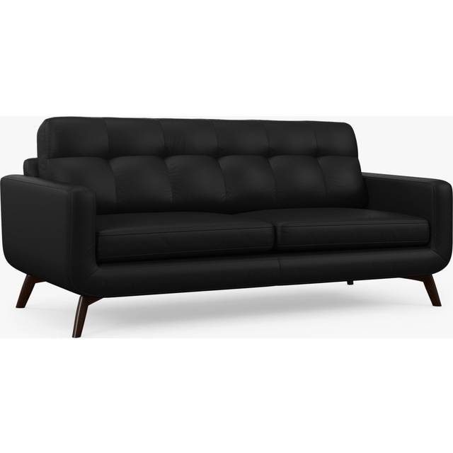 John Lewis Barbican Grand 4 Seater Leather Sofa, Dark Leg