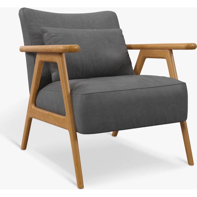 John Lewis Hendricks Leather Armchair, Light Leg
