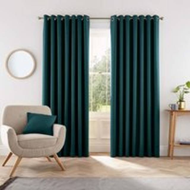 Helena Springfield Eden Lined Curtains 66" x 54", Teal